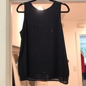 Nay blouse with blk stones